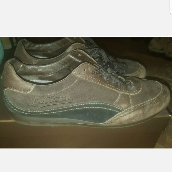 Louis Vuitton brown/black script mens shoes US9 - Picture 5 of 5